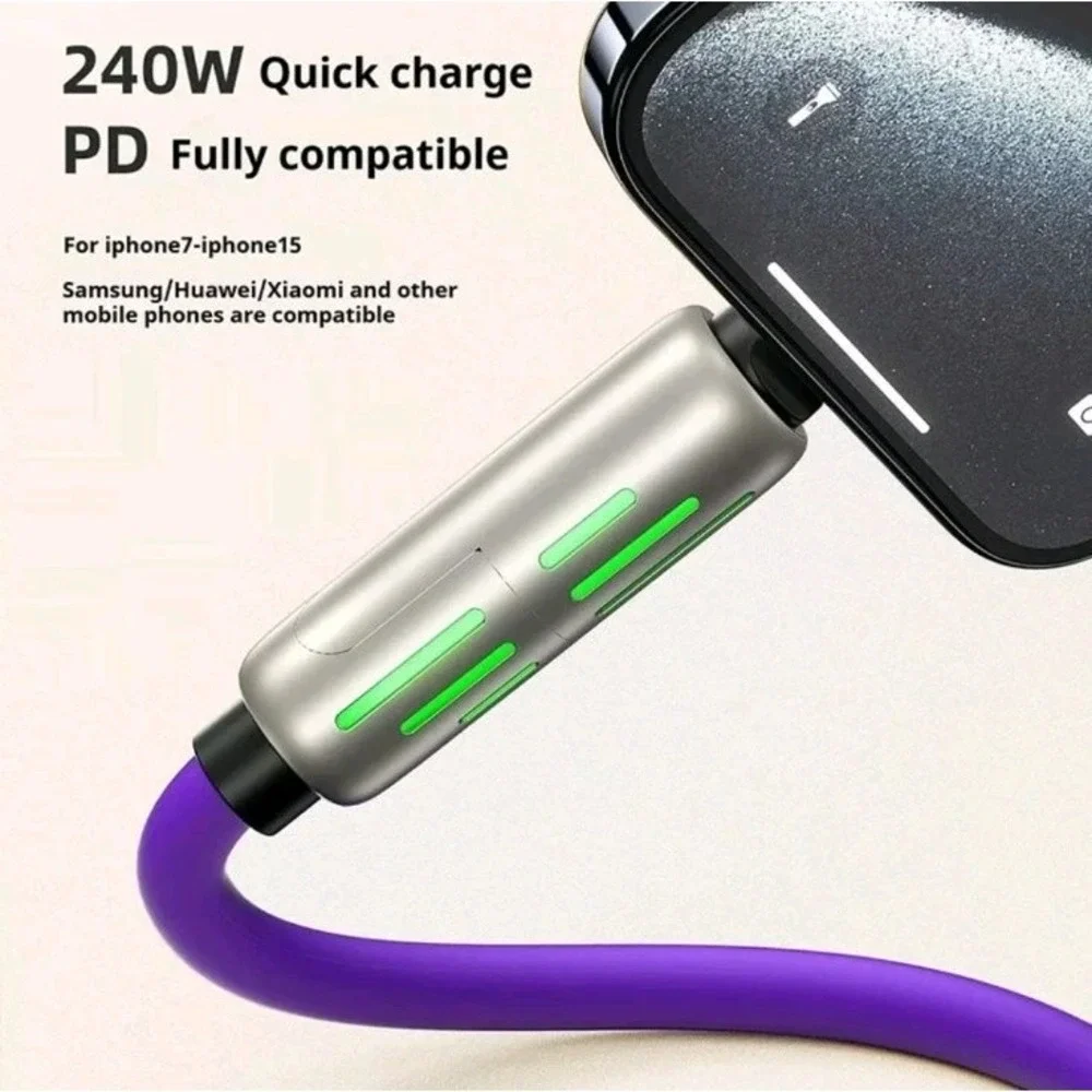 MAX 240W Universal USB Charging Cable Fast Charging Charger Cord 4 in 1